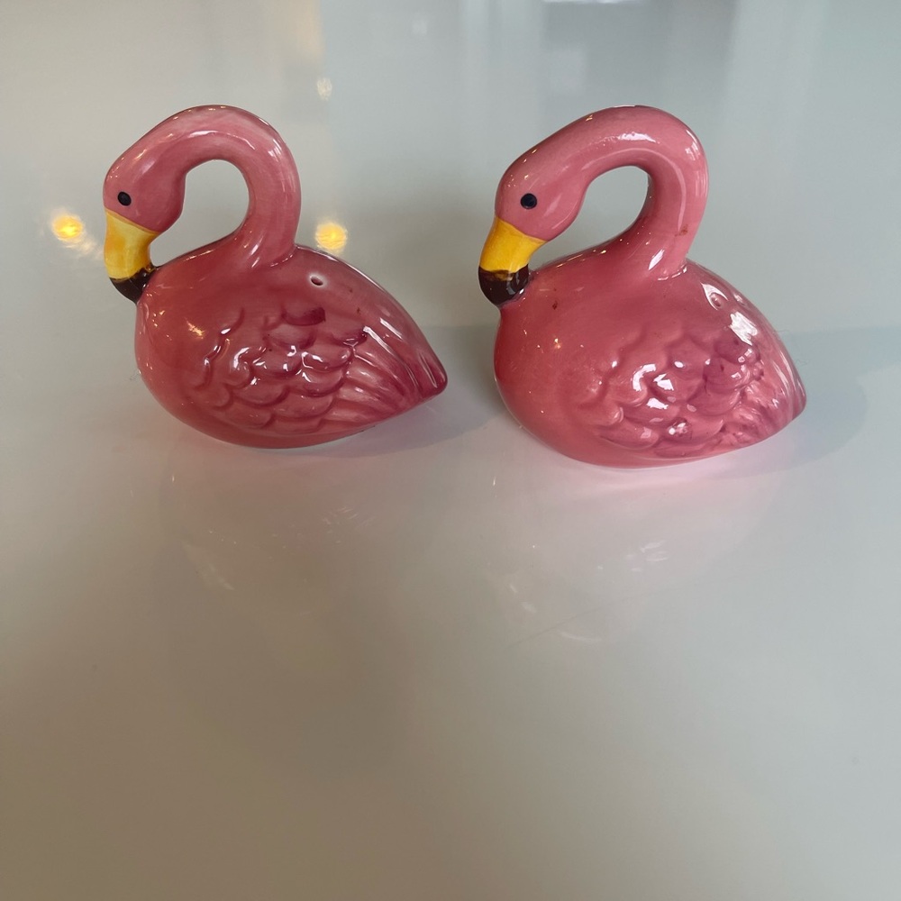 Pink Flamingo Salt & Pepper Shakers